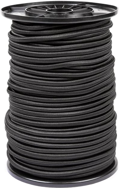 Rubbermagazijn - Elastisch koord - Zwart - 8mm - Lengte: 100 meter - Elastiek op rol - Zeer elastisch & slijtvast
