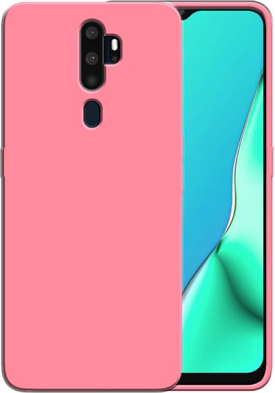 Smartphonica Siliconen hoesje voor OPPO A9 2020 case met zachte binnenkant - Roze geschikt voor OPPO A9 (2020)