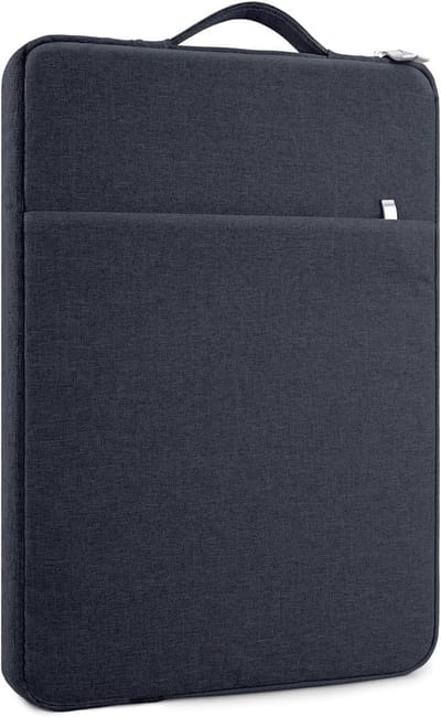 Duurzame 14 Inch Laptop Sleeve met Handvat voor Chromebook en Notebook - Navy Blauw, Bescherming en Stijl