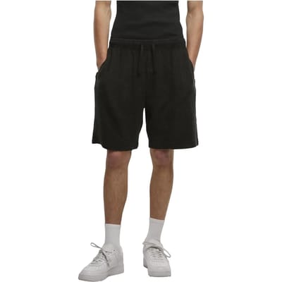 Urban Classics - Acid Washed Musselin Korte broek - S - Zwart