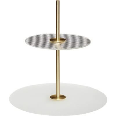 Hübsch etagère Ripple Brass Clear White