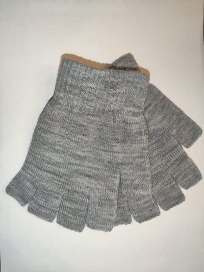 Bonanza Handschoen zonder vingers kleine maat dame of kinderen - licht grijs