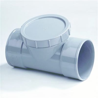 Dyka Ontstoppingsstuk 2x lijmmof en schroefdeksel PVC keurmerk BRL52100 125mm