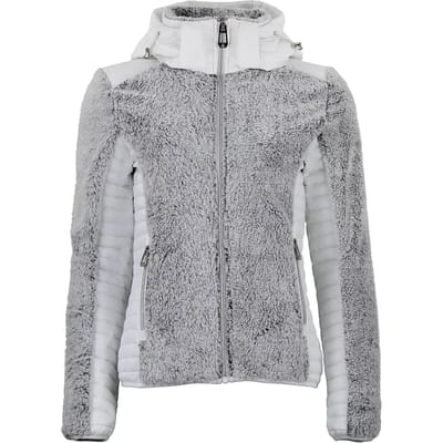 Dames gebreide hoodie met rits in twee materialen Peak Mountain