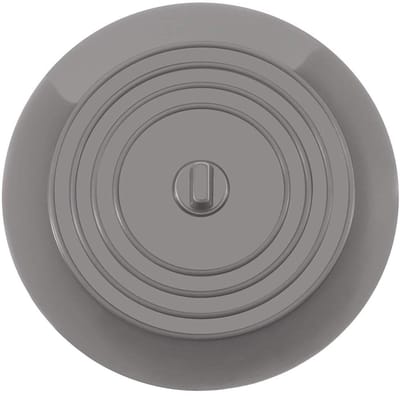 1 stuks-afvoerstoppers 15 cm / 6 inch universele siliconen badstopper voor keukens badkamer wasserette douche bad - (Grijs)