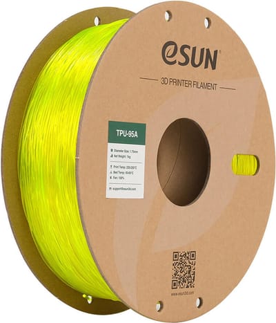 eSUN TPU-95A 2kg 3D-printfilament 1kg/rol 1,75 mm Robuust en slijtvast 3D-materiaal voor hoge snelheid printen Geschikt voor de meeste printers Snelle levering