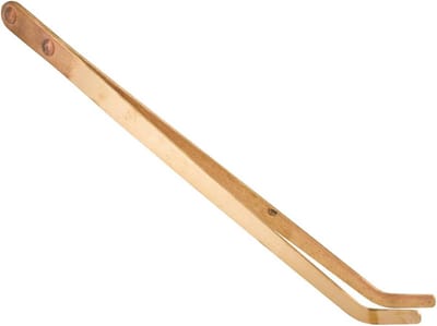 Gebogen Koperen Pincet voor Zuur en Soldeerwerk - 23cm