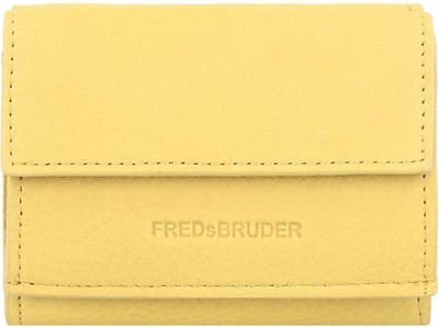 FREDsBRUDER Leren Portemonnee Bobonia Foldover Wallet Capri Yellow Mosterdgeel