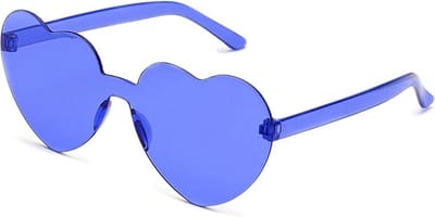 Festival Zonnebril / Bril Hart - Blauw | Kunststof / Plastic | Fashion Favorite