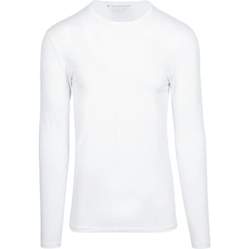 Garage 303 - Semi Bodyfit T-shirt ronde hals lange mouw wit XXL 100% katoen 1x1 rib