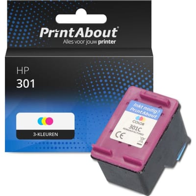 PrintAbout huismerk Inktcartridge 301 (CH562EE) 3-kleuren Geschikt voor HP