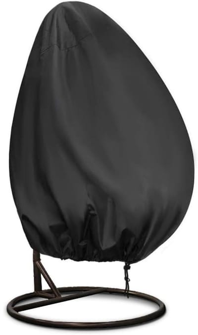 EXCITAT 190 x 115 cm Hangstoelhoes - Oxford doek - Waterdicht - Hangstoelhoes - Met trekkoord - Duurzaam - Tuinmeubelbescherming - Zwart