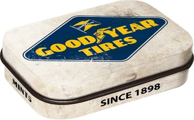 blikken mint doosje Good Year tires 6 x 4 cm