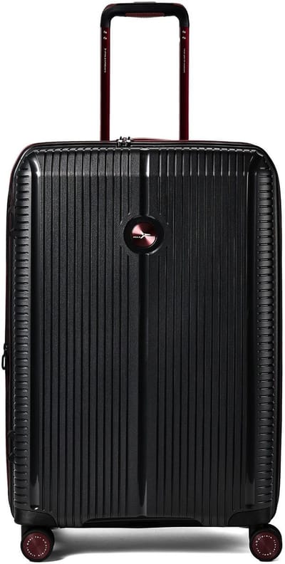 Polestream Paris 4 wielen Trolley 69 cm met uitbreidingsplooi - Harde bagage - TSA slot - black metallic
