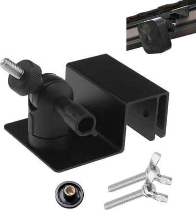 Dakgootbeugel Camera - Verstelbare Houder - Veilige Bevestiging - Weerbestendig Aluminium - 9.4 x 9.2 x 7.2 cm - Zwart