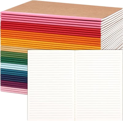 Notitieboeken Set - Schrijfblokken Journal - Ideeën Vastleggen - Kraft Papier Omslag - 40 stuks A5 - Meerkleurig