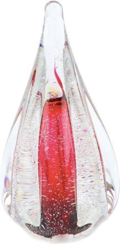 Urnencenter© Kristalglas Sparkle Mini Urn Roze Transparant - Urn - Urn voor as - Urn Hond - Urn Kat - Urn Deelbewaring - Mini Urn Glas - Kunstobject