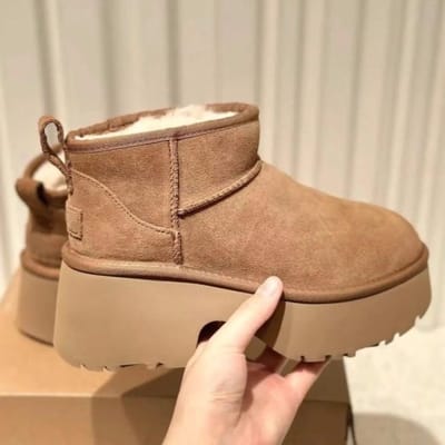 Lolita Laarzen Dames Lage Schoenen Australië Winter Schoenen Laarzen-Dames Zwart Enkel Sneeuw Dames Herfst Leer Schapenvacht Bont 39 brown