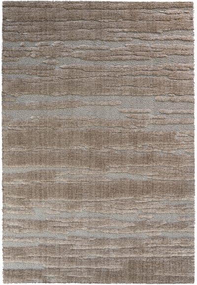 Rugsman Osaka 013.025.7222 Vloerkleed - 160 x 230 cm - Bruin - Rechthoekig - Polyester - Woonkamer - Strepen - Shaggy - Hoogpolig