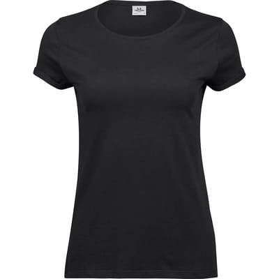 Tee Jays - Dames Roll-Up T-shirt - Black maat S