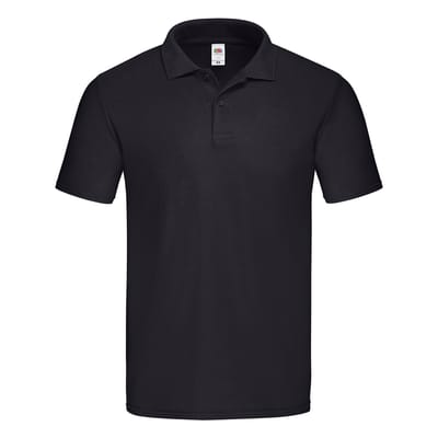 Fruit of the Loom Unisex Adult Origineel Poloshirt (Zwart)
