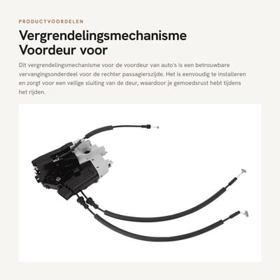 Dailygoods- Vergrendelingsmechanisme Slagvast - Deurslot Buitendeur - Vervanging voor Auto's - Eenvoudig te Installeren - Geschikt voor Tucson 2016