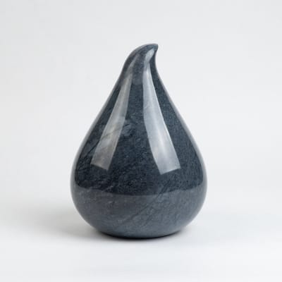 Natuursteen Teardrop Urn Groot 3 liter Grijs - Urn voor Menselijke As - Crematie Urn voor As Volwassenen