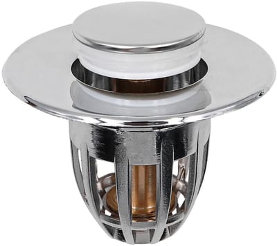 Allecto - Universele badkamer wastafel plug - Gootsteen stop vervanging - Zilver - Antislipmat - Betrouwbare afdichting - Geschikt voor badkamer en...