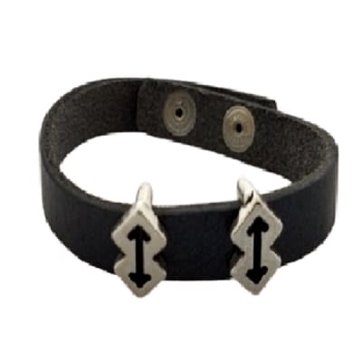 Armband-metallic grey arrow