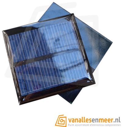 Solarcell Zonnepaneel Zonnecel 5,5V 110mA 70x70mm