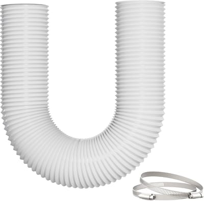 Dailygoods- Afzuigslang Hittebestendig - Ventilatieslang - Afvoerslang Droger - Afvoerslang Mobiele Airconditioner - Ø130mm - 5m met Klemmen