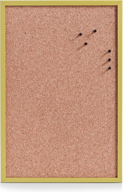 Zeller prikbord/memobord incl. punaises - 40 x 60 cm - groen - kurk