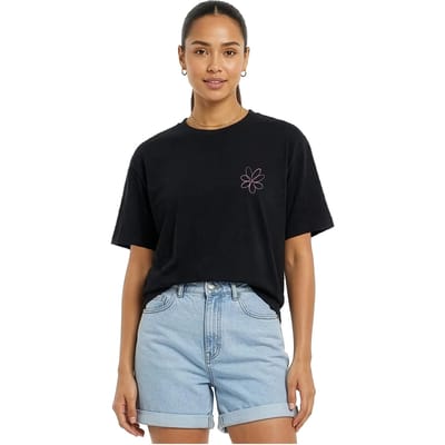 Urban Classics - Here For Matcha Loose Dames Tshirt - XS - Zwart