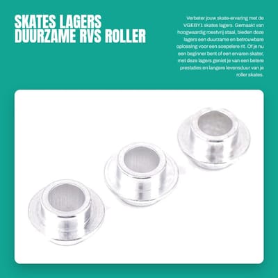 Dailygoods- Skate Bearing Hoogwaardige Roestvrij Stalen - Roller Skate Bushing - 15 Stuks - Duurzaam - Geschikt voor Kinderen en Volwassenen - Essentieel Accessoire