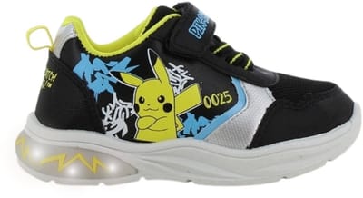 Pokémon - Schoenen voor jongens met lichtjes - Pikachu Sneakers voor kinderen met klittenband - Lichtgevende kindersneaker - Maat 26 - Zwart