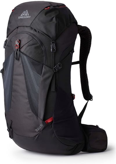 GREGORY trekkingrugzak rugzak Zulu 40 RC Backpack Volcanic Black zwart
