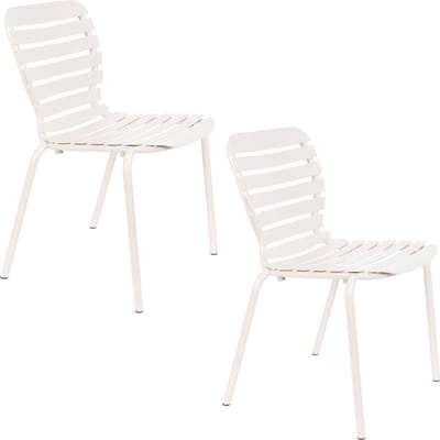 Zuiver Vondel Tuinstoel Clay Wit - Set van 2