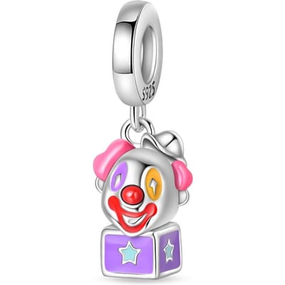 Bedelcomponenten Authentiek Origineel Koperen Metaal Clown Bedelcomponenten Compatibel Met Armband Hoge Kwaliteit Fijne Sieraden Dames Hoge Kwaliteit white