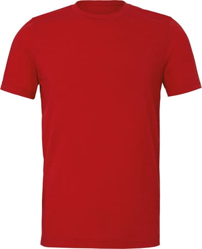Bella+Canvas Unisex Heather CVC Short Sleeve Tee CV3001CVC - Heather Red - S