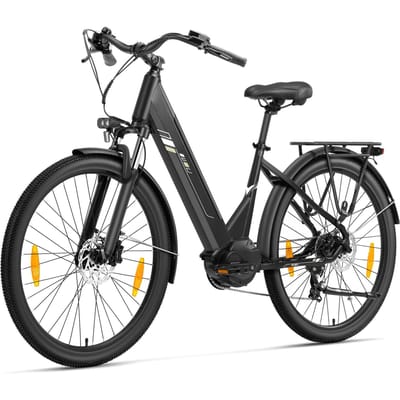 Touroll Urbano 3 Lage Instap Elektrische Fiets - Middenmotor 70Nm - Tot 120 km Actieradius - Hydraulische Schijfremmen - Shimano 7 Versnellingen - Grijs