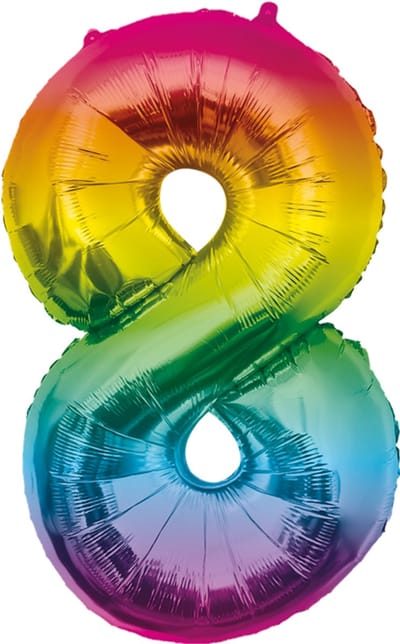 Foil Balloon 86 cm- no.8 Rainbow