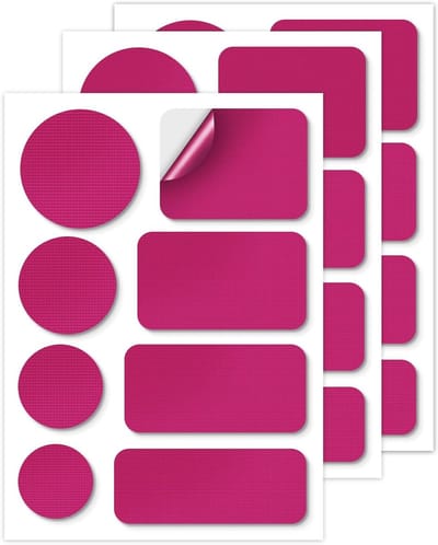 Reparatietape Donsjack - Nylon Patches - Kleding Repareren - Zelfklevend Waterdicht - 24 Stuks - Roze