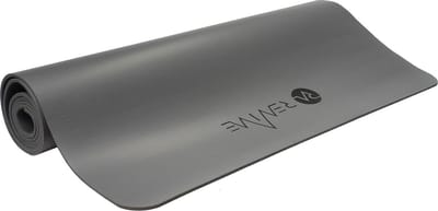 REVIVE eco / duurzame Yogamat "EARTH" - exercise / fitness mat - kleur charcoal - 183 x 68 cm, 5 mm dikte, van natuur rubber