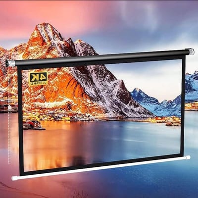 Projectiescherm - Filmscherm Oprolbaar - Thuisbioscoop - Handmatig Neerklapbaar - 60 inch 4:3 - Matwit