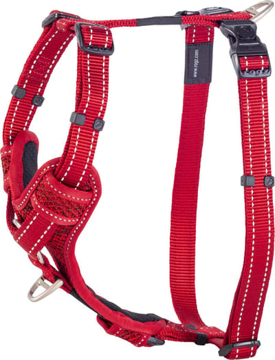 Rogz Utility Control Tuig Rood - Hondenharnas - L 45-75x2.0 Cm