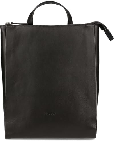 PICARD Leren vrijetijdsrugzak rugzak Bali City Backpack Black zwart