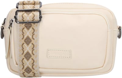 Beagles Malaga Crossbody Schoudertas met Trendy Schouderband - Handig Formaat - Ritsvakken - Crème