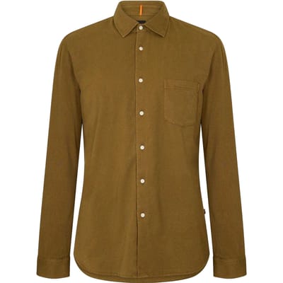 Boss Heren Mysoft Slim overhemd (Groen)
