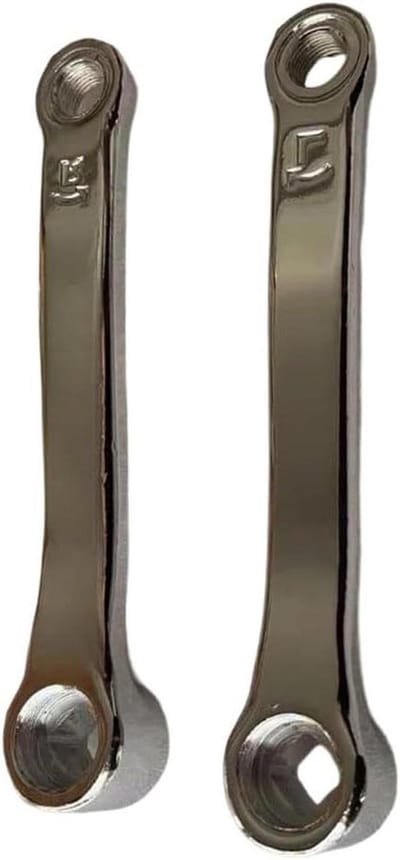Hometrainer Crank - Fiets Crank Pedaal Arm - Indoor Fietsen - Robuust Stalen Ontwerp - 152 mm - Zilver