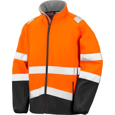 Regatta Printable Safety Softshell Jacket RT450 - Fluorescent Orange/Black - XXL